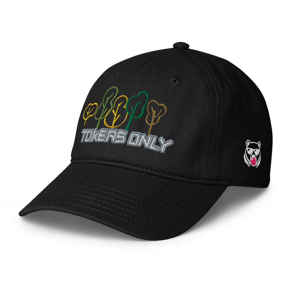 FOUNDATION Open Season Toke Cap, Black, left side view with sunglasses Bear detail