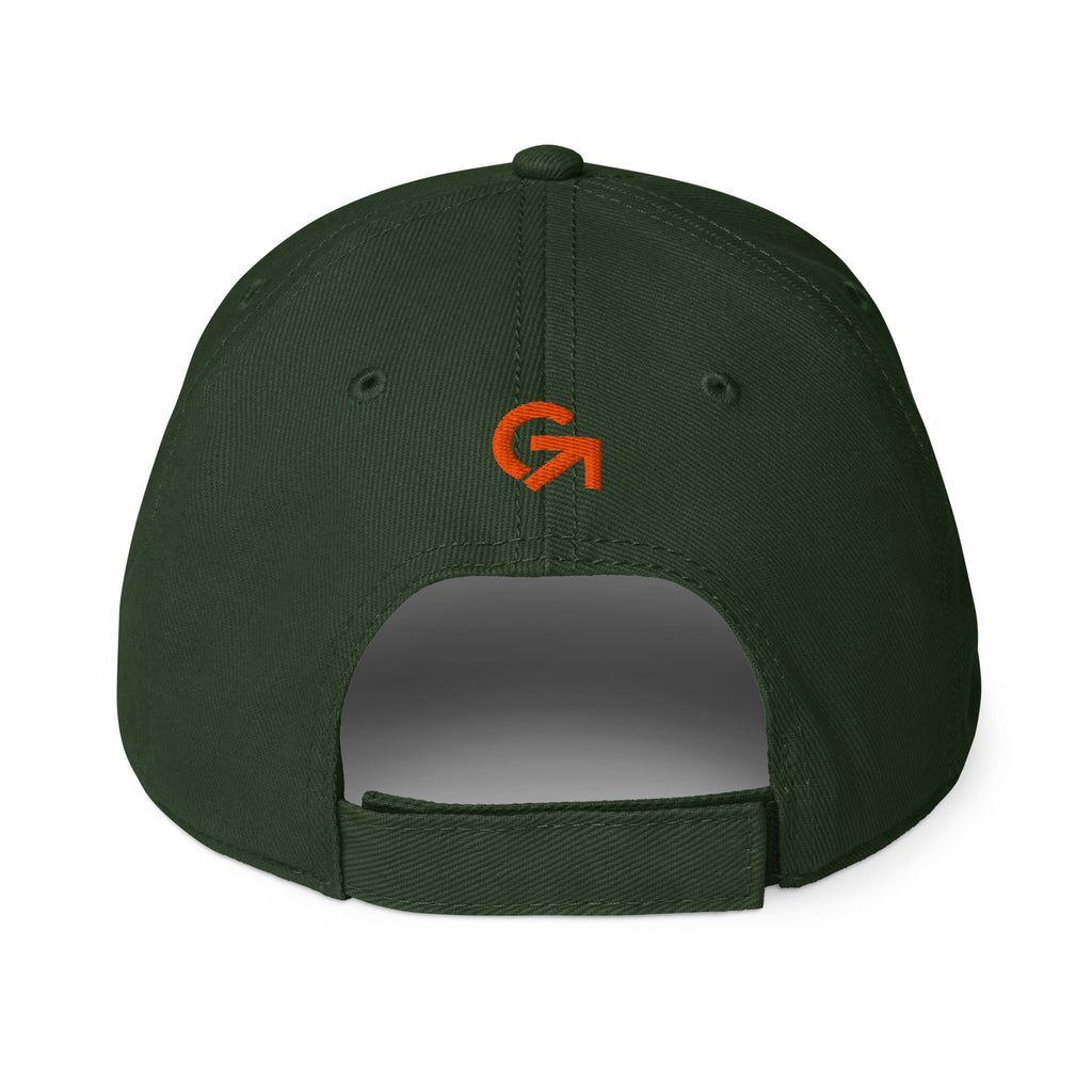 FOUNDATION Open Season Toke Cap, Dark Green, back view with GreyMantle logo