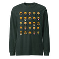 FOUNDATION Open Season Long Sleeve, Heather Forest, front view with 5x5 Bear grid