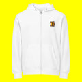 FOUNDATION Open Season Zip-Up, White, front view